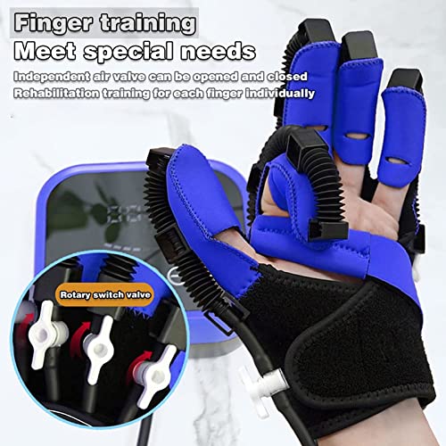 XUETAO Finger Rehabilitation Training Robot Gloves, Finger Splint Braceability Electric Finger Hand Training for Training Finger Flexion Correction Hand Function Recovery(Color:Right Hand,Size:Small)