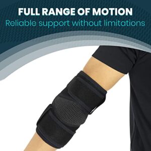 Vive Elbow Brace - Tennis Compression Sleeve - Wrap for Golfers, Bursitis, Left or Right Arm - Tendonitis Support Strap for Golf, Men and Women - Epicondylitis and Sports Recovery