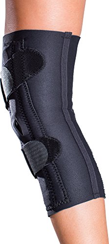 DonJoy Lateral J Patella Knee Support Brace with Hinge: Drytex, Right Leg, Large