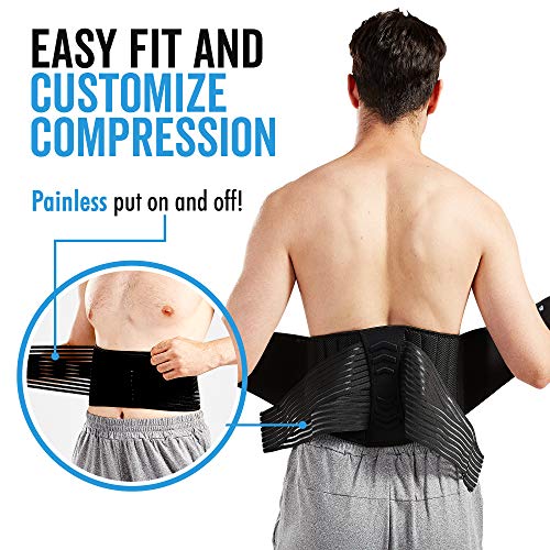 Lumbar Support Back Brace for Men and Women (Plus Size 50" - 70")