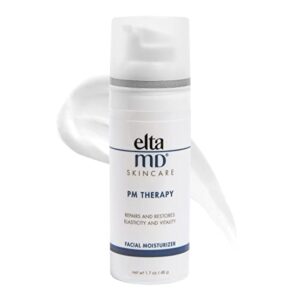 eltamd pm therapy facial moisturizer lotion, lightweight face moisturizer for women with hyaluronic acid, hydrates and moisturizes skin, oil free, fragrance free, safe for sensitive skin, 1.7 oz pump