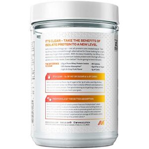 Whey Protein Powder | MuscleTech Clear Whey Protein Isolate | Whey Isolate Protein Powder for Women & Men | Clear Protein Drink | 22g of Protein, 90 Calories | Orange Dreamsicle, 1.1lb (19 Servings)