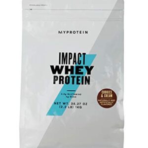 MyProtein Impact Whey Protein , Cookies & Cream, Pouch, 2.2lbs