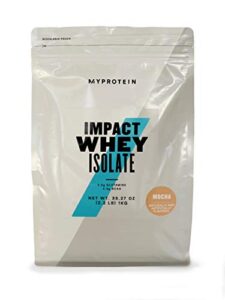 myprotein impact whey isolate – mocha, 2.2 lbs (40 servings)