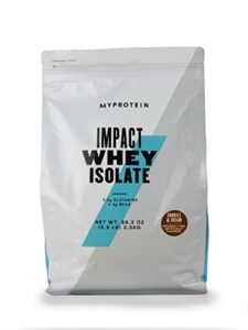 myprotein impact whey isolate protein powder (cookies & cream, 5.5 pound)