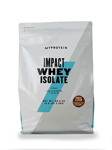 Myprotein Impact Whey Isolate Protein Powder (Cookies & Cream, 5.5 Pound)