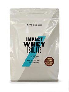 myprotein impact whey isolate protein powder (cookies & cream, 5.5 pound (pack of 1))