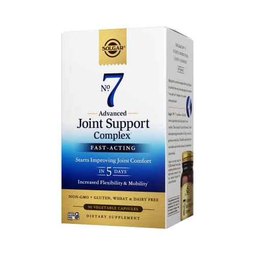 Solgar No. 7 - Joint Support and Comfort - 90 Vegetarian Capsules - Increased Mobility & Flexibility - Gluten-Free, Dairy-Free, Non-GMO - 90 Servings