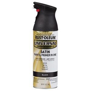 rust-oleum 245197 universal all surface spray paint, 12 oz, satin black