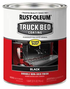 rust-oleum 342668 automotive truck bed coating, 1 quarts (pack of 4), black, 128 fl oz