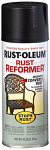 rust-oleum 215215-2pk stops rust reformer spray paint, 10.25 ounce (pack of 2), black, 2 piece