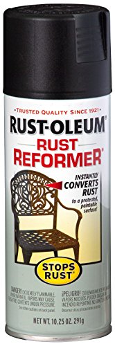 Rust-Oleum 215215-2PK Stops Rust Reformer Spray Paint, 10.25 Ounce (Pack of 2), Black, 2 Piece