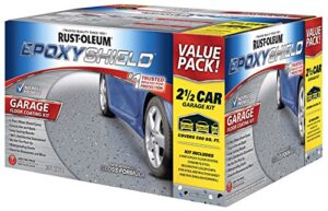 epoxysheild by rustoleum 251870 2½ car gray garage floor coating kit2