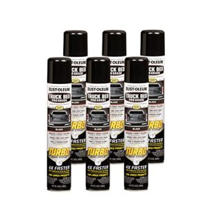 rust-oleum 340455-6pk truck bed turbo, 1.5 pound (pack of 6), black, 144 ounce