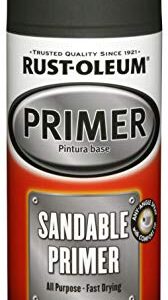 Rust-Oleum 260510 Automotive 2-in-1 Filler & Sandable Primer, 12 Ounce (Pack of 1), Gray & 249418 Automotive Sandable Primer Spray Paint, 12 Fl Oz (Pack of 1), Black