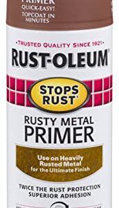 Rust-Oleum 7798830-6PK Stops Rust Spray Paint, 12 Oz, Semi-Gloss Black, 6 Pack & 7769830 Stops Rust Spray Paint, 12-Ounce, Flat Rusty Metal Primer