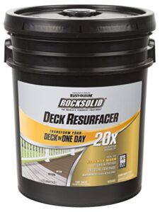 rust-oleum 319597 rocksolid 20x deck resurfacer, 4 gallon, russet