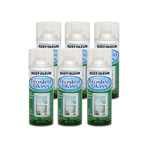 Rust-Oleum 1903830-6PK Frosted Glass Spray Paint, 11 oz, Frosted Glass, 6 Pack