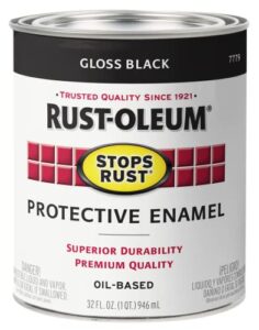 rust-oleum 7779504 protective enamel paint stops rust, 32-ounce, gloss black