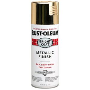 rust-oleum 7710830 bright coat metallic finish spray paint, gold