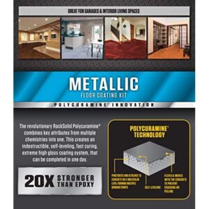 Rust-Oleum 299743 Rocksolid Metallic Garage Floor Coating, 2 Count (Pack of 1), Gunmetal