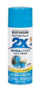 rust-oleum painters touch 277991 12 oz satin oasis blue ultra cover 2x satin spray