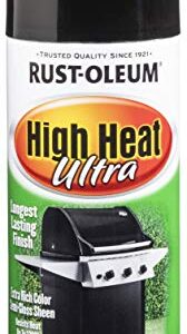 Rust-Oleum 241169-2PK High Heat Ultra Spray Paint, 12 oz, Black, 2 Pack