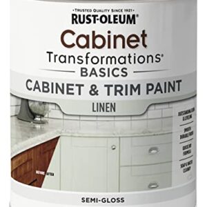 Rust-Oleum 372008 Transformations Basics Cabinet & Trim Paint, Quart, Linen