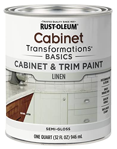 Rust-Oleum 372008 Transformations Basics Cabinet & Trim Paint, Quart, Linen