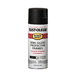 Rust-Oleum 7798830 Stops Rust Spray Paint, 12 oz, Semi-Gloss Black & 249088 Painter's Touch 2X Ultra Cover, 12 Fl Oz (Pack of 1), Flat Gray Mineral Primer, 12 Ounce