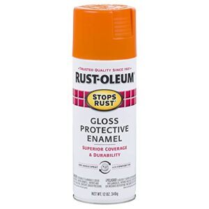 12 oz rust-oleum brands 214084 orange stops rust protective enamel spray pack of 6