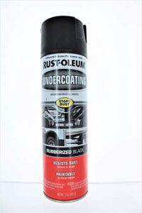 rust-oleum 15 oz black rubberized undercoating spray paint, black, 6 pack