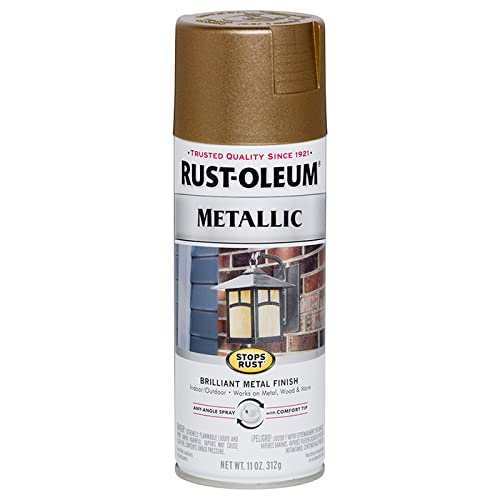 11 oz Rust-Oleum Brands 7274830 Antique Brass Stops Rust Outdoor Metallic Spray Pack of 6