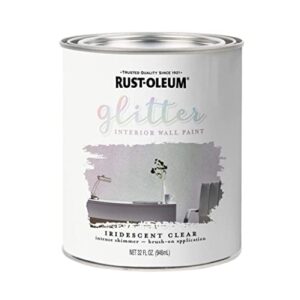 rust-oleum glitter iridescent clear paint 1 qt.