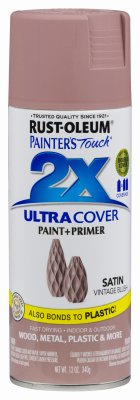 Rustoleum 299887 12 Oz Vintage Blush Satin Ultra Cover 2X Spray Paint