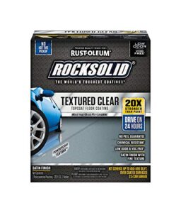 rust-oleum 317382 120 oz clear rock-solid floors polycuramine textured top coat, 60 fl oz (pack of 1)