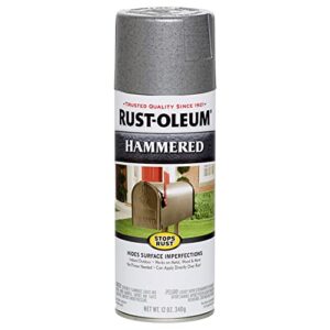12 oz rust-oleum brands 7213830 silver stops rust hammered spray paint pack of 6