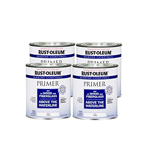 Rust-Oleum 207014-4PK Marine Wood & Fiberglass Primer, White