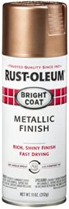 rust-oleum 344733 stops rust bright coat metallic spray paint, 11 oz, rose gold