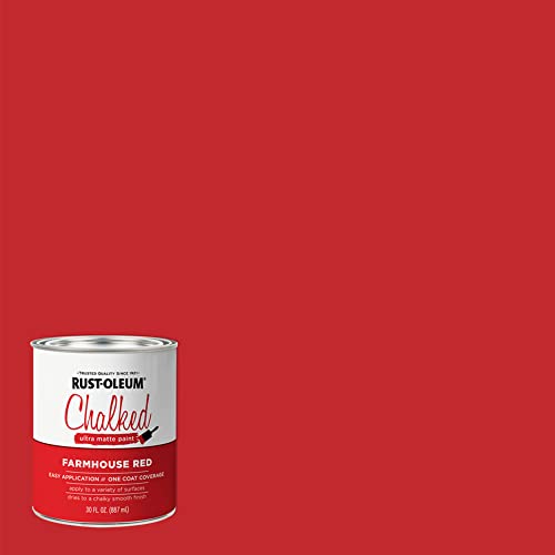 Rust-Oleum Chalked Ultra Matte Farmhouse Red Water-Based Acrylic Chalk Paint 30 oz.