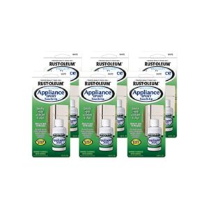 Rust-Oleum 203000-6PK Specialty Appliance Touch-Up Paint, 0.6 oz, White, 6 Pack