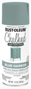 rust-oleum 374164 chalked ultra matte spray paint, 12 oz, blue harbor
