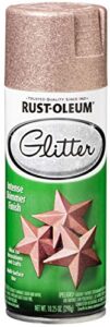 rust-oleum 344697 specialty glitter spray paint, 10.25 oz, rose gold