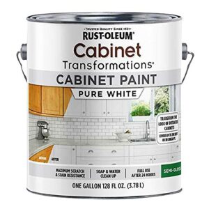 rust-oleum 359025 cabinet transformations paint semi- gloss pure white gal