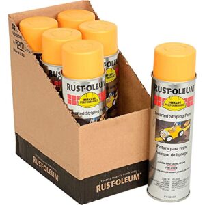 rust-oleum 2348838 2300 system inverted striping paint aerosol, yellow – lot of 6