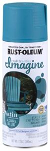 rust-oleum 302409 imagine craft & hobby spray paint, 12 oz, satin azure blue