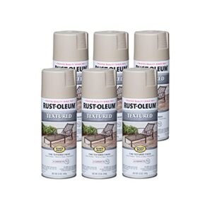 rust-oleum 7223830-6pk stops rust textured spray paint, 12 oz, sandstone, 6 pack