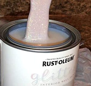 Rust-Oleum 323860 Glitter Interior Wall Paint Iridescent Clear 32oz 2PK