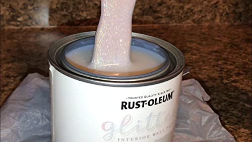 Rust-Oleum 323860 Glitter Interior Wall Paint Iridescent Clear 32oz 2PK