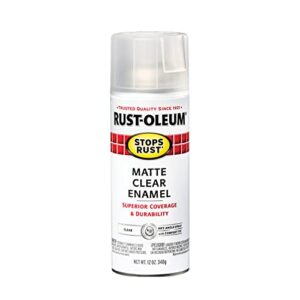 Rust-Oleum 249131 11 oz Universal All Surface Spray Paint, Oil Rubbed Bronze Metallic & 285093 Stops Rust Spray Paint, 12 Oz, Matte Clear